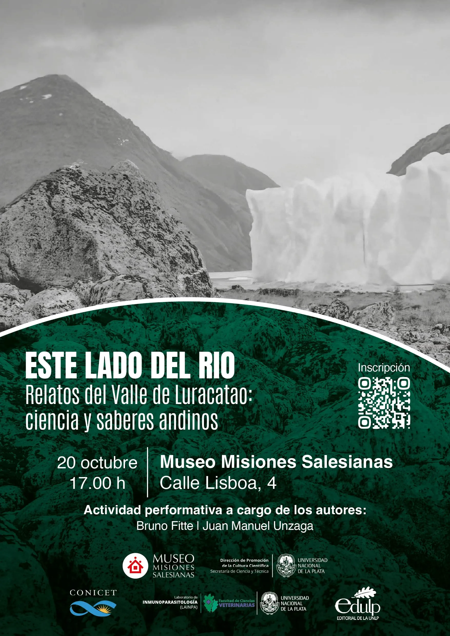 Presentación del libro Este lado del río. Relatos del Valle de Luracatao ciencia y saberes andinos. Cartel
