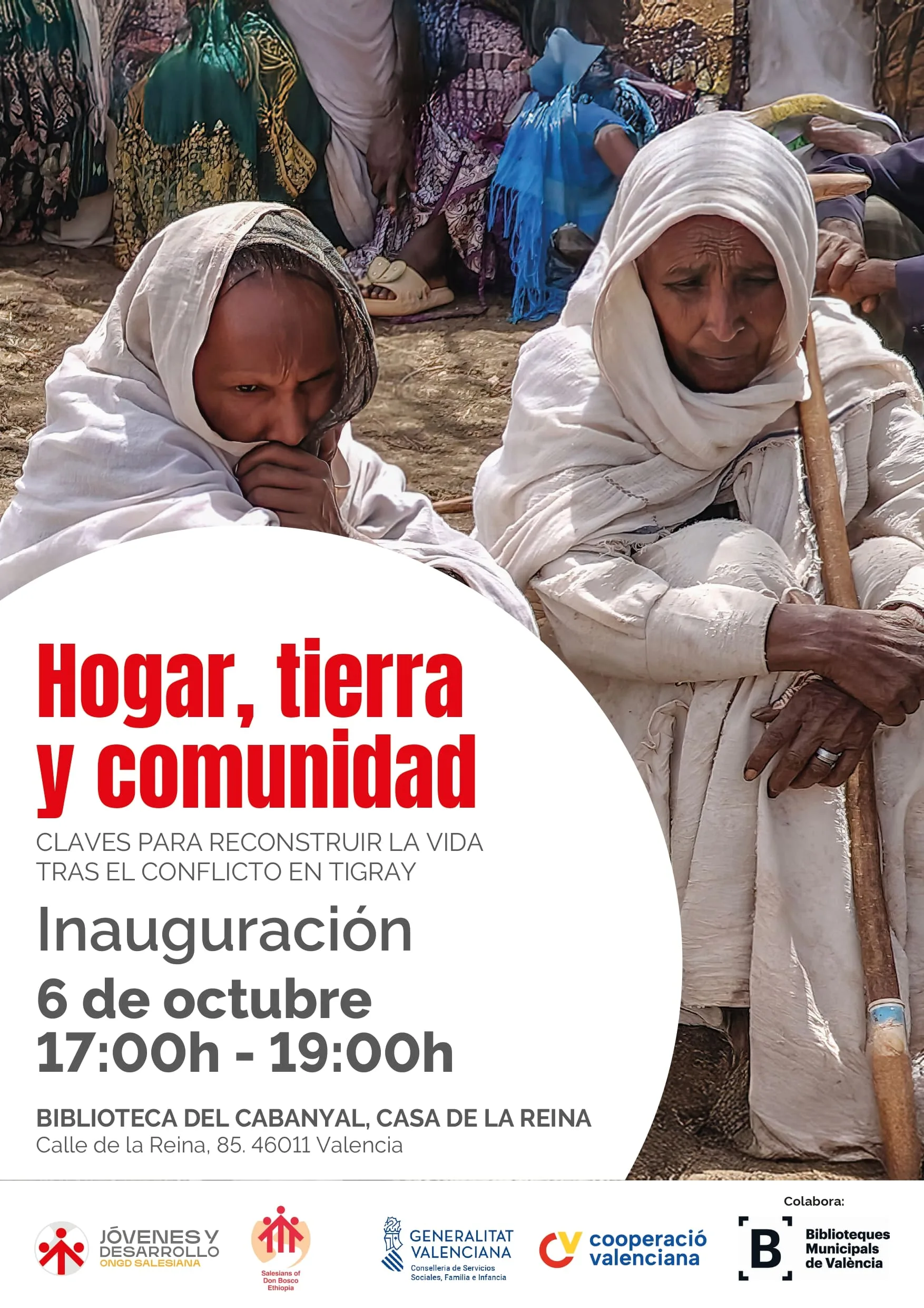Cartel actividad Inauguración "Hogar, tierra y comunidad”